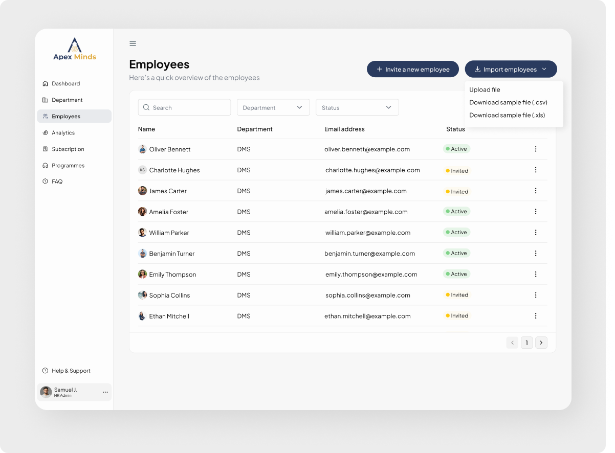 Onboard Seamlessly process step